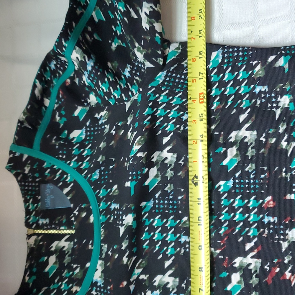 🦜 2/$10 Gabby Skye Black Multicolor Elegant Dress. Size 10. - Picture 8 of 10